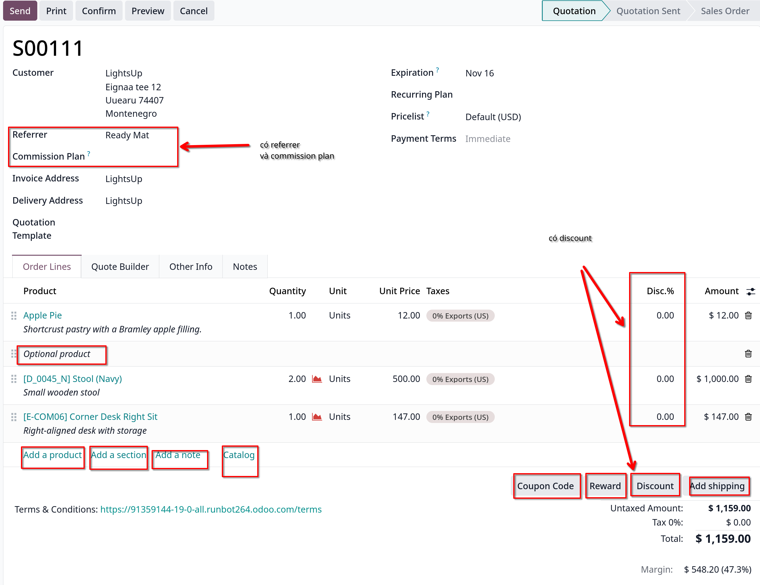 create quotation enterprise