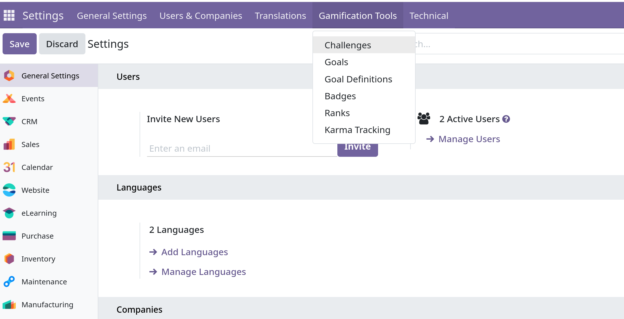 gamification menu