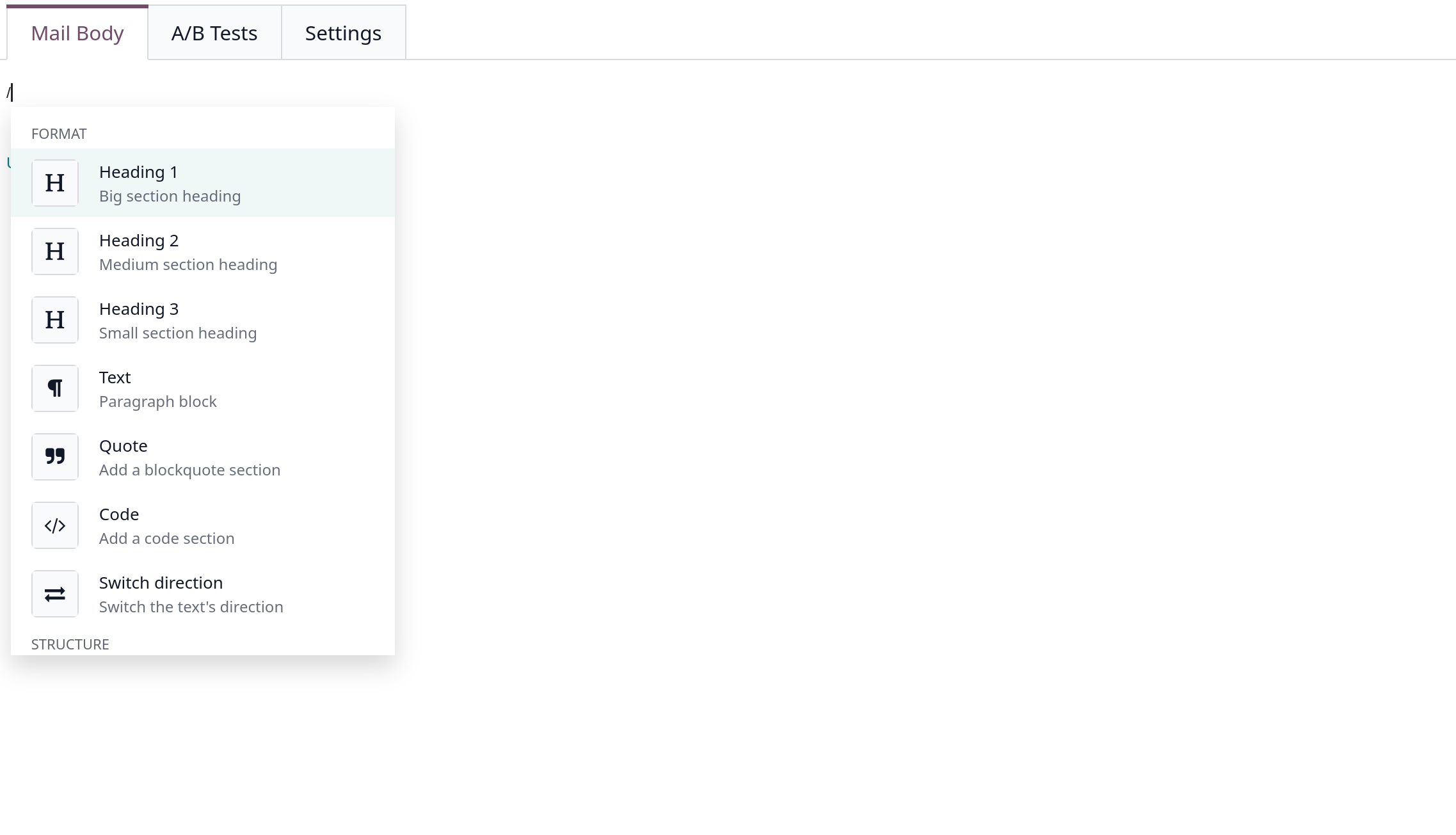 email marketing body plain text