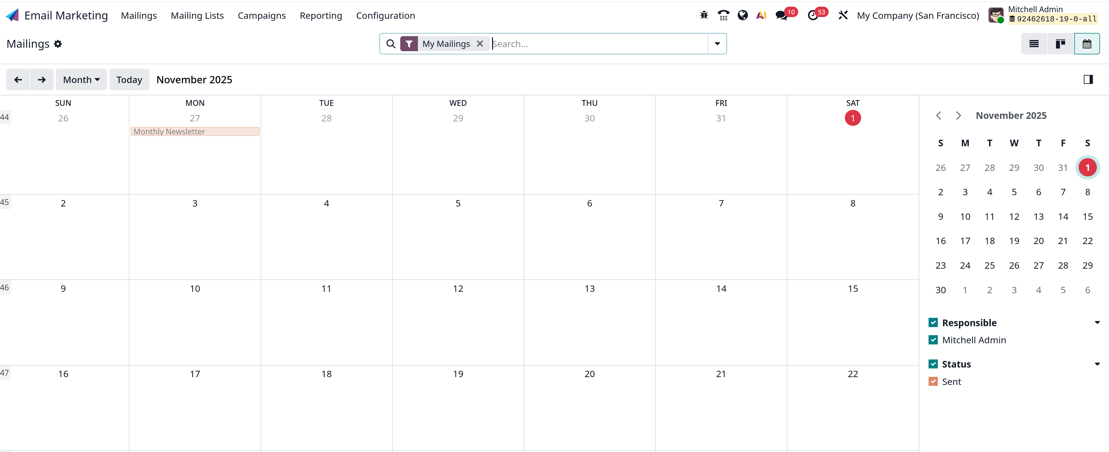 email marketing dashboard