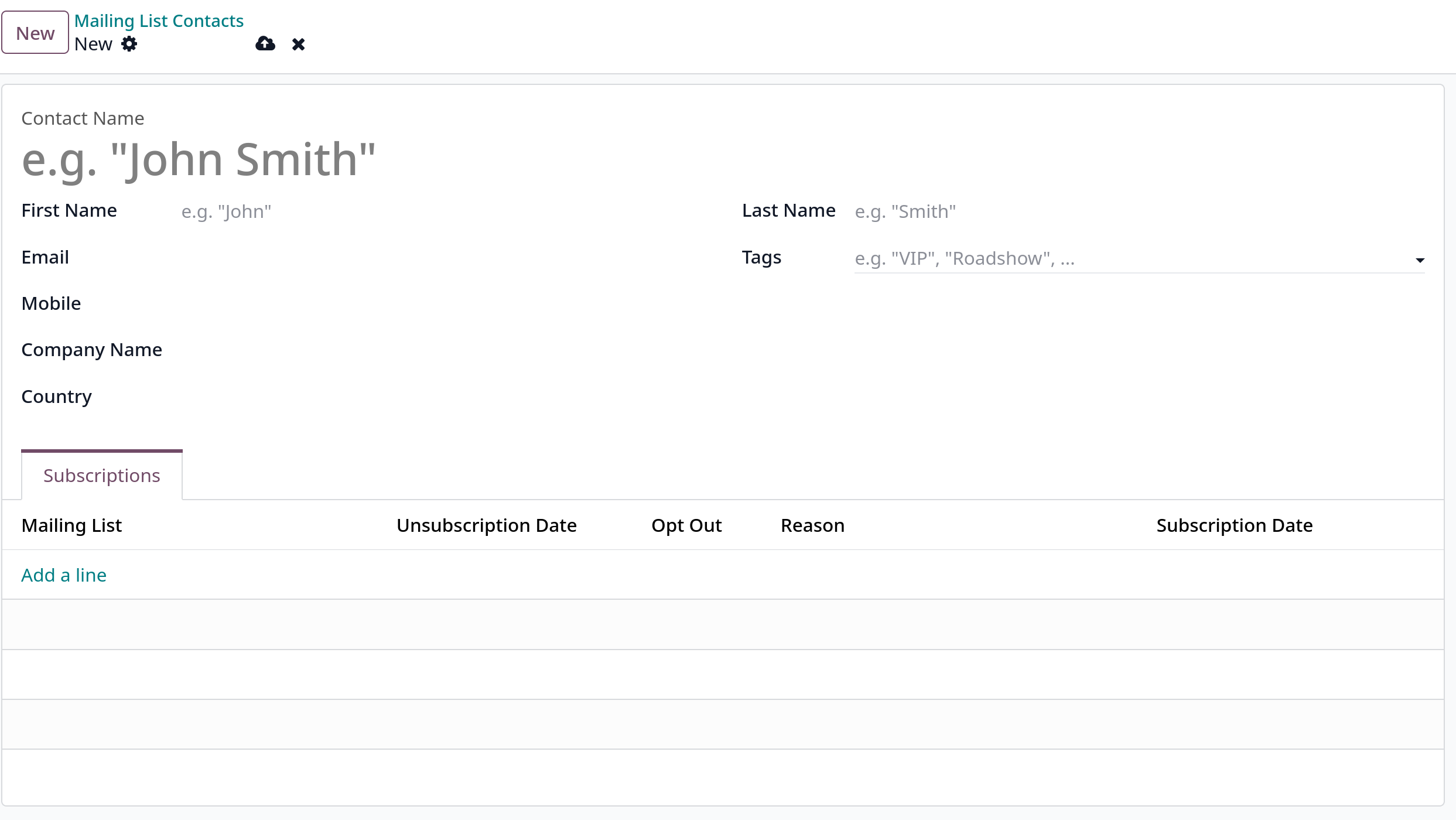 email marketing mailing list contacts new