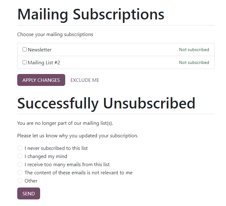 email marketing recipients unsubscribe
