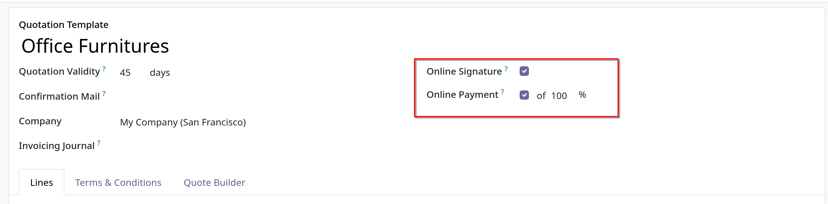 online payment quotation templates