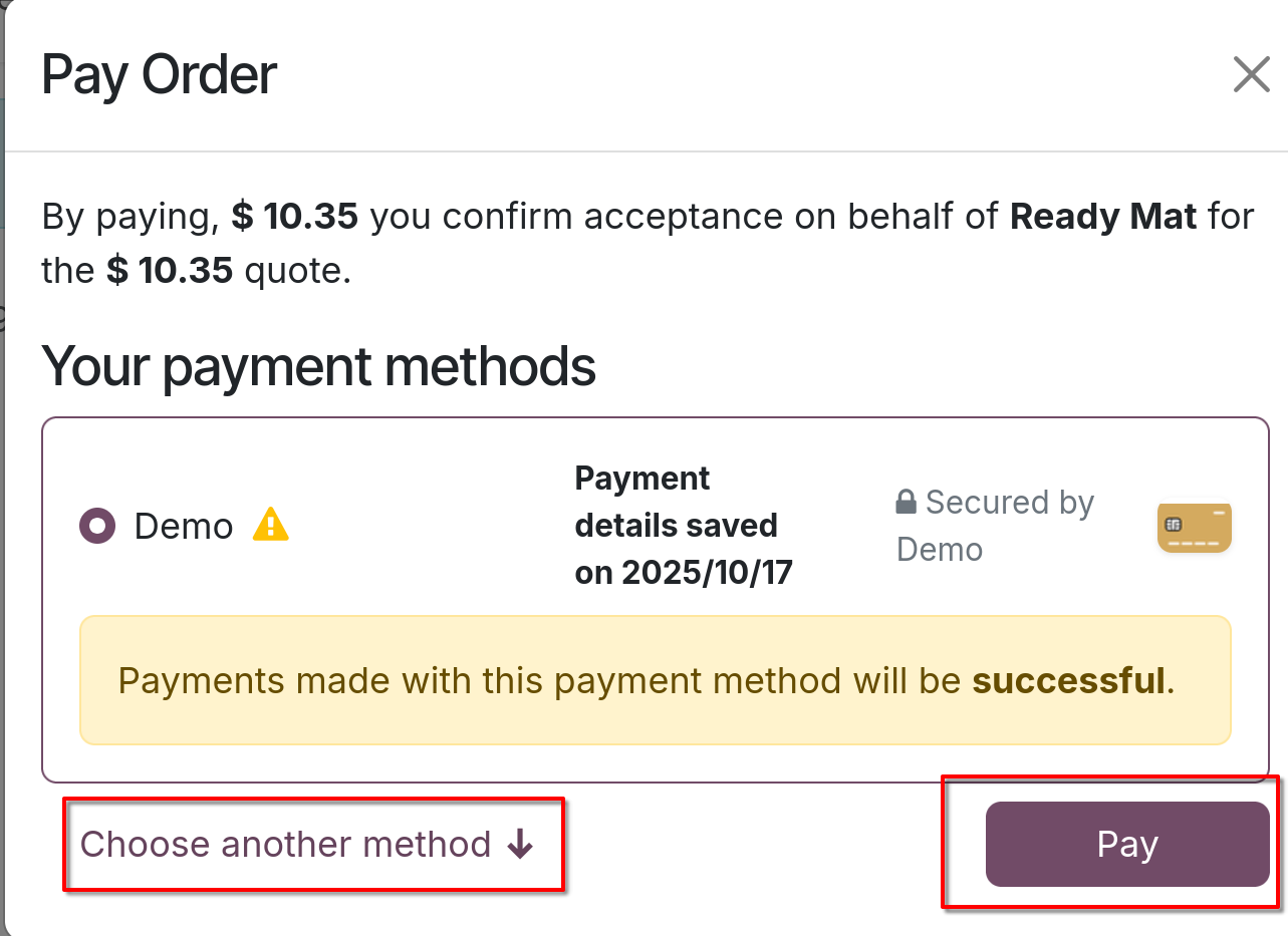 payment method