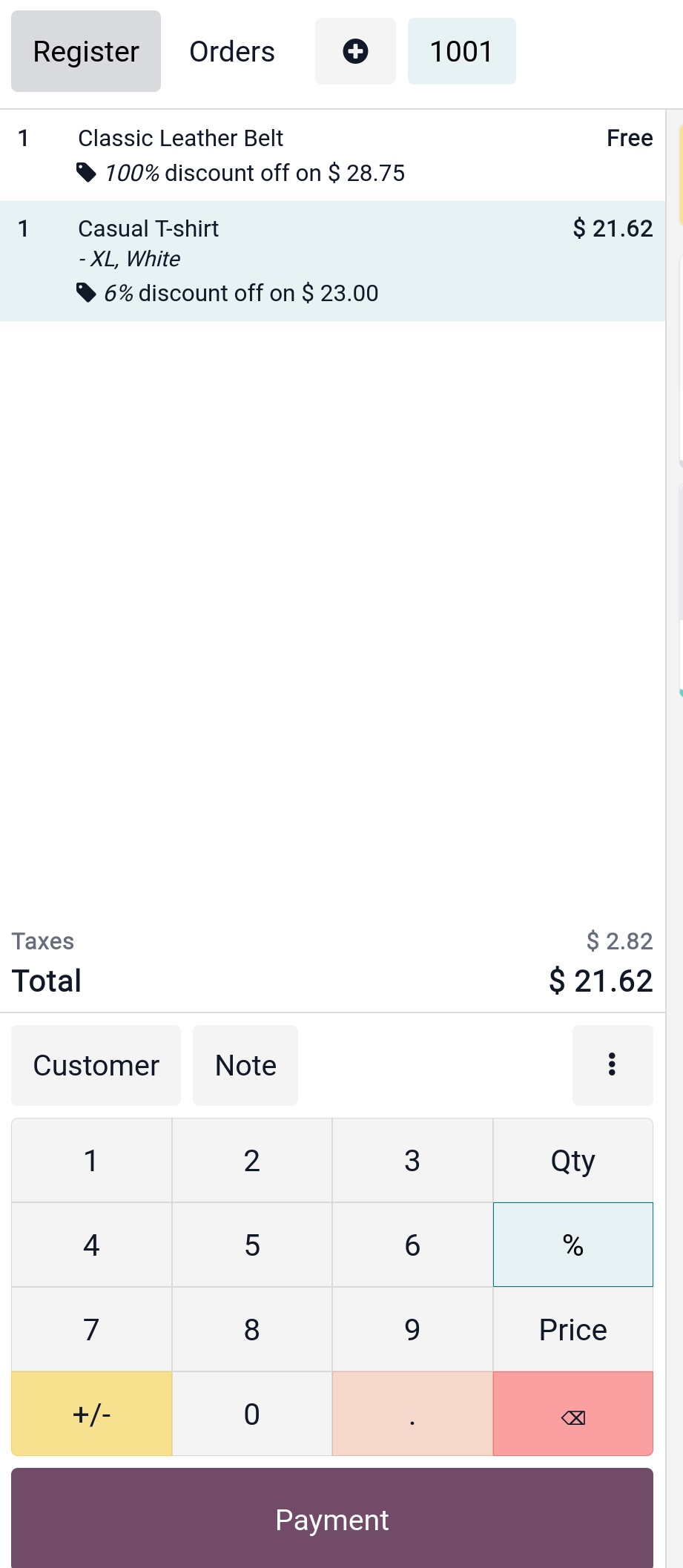 pos discount manually