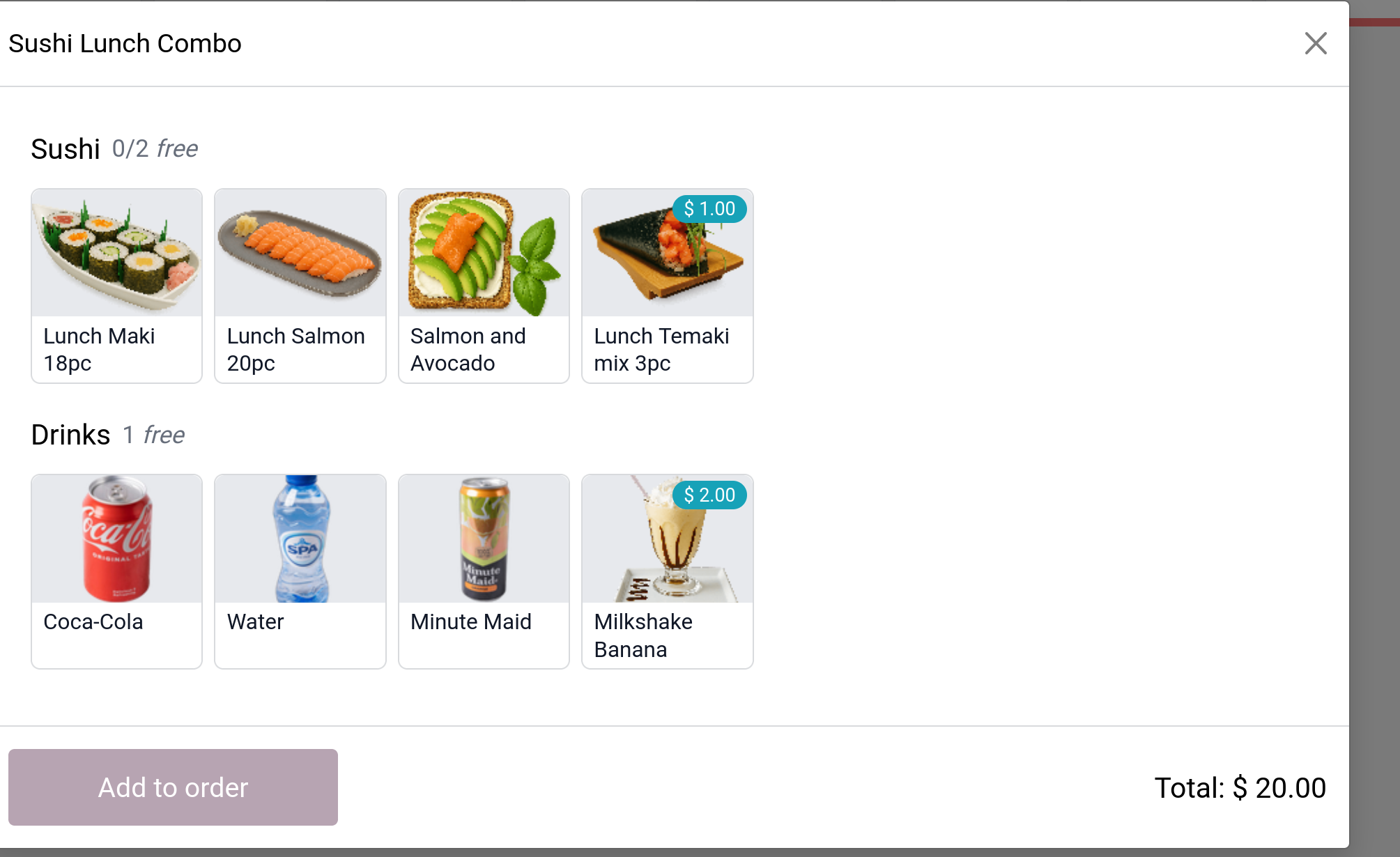 pos product combo session