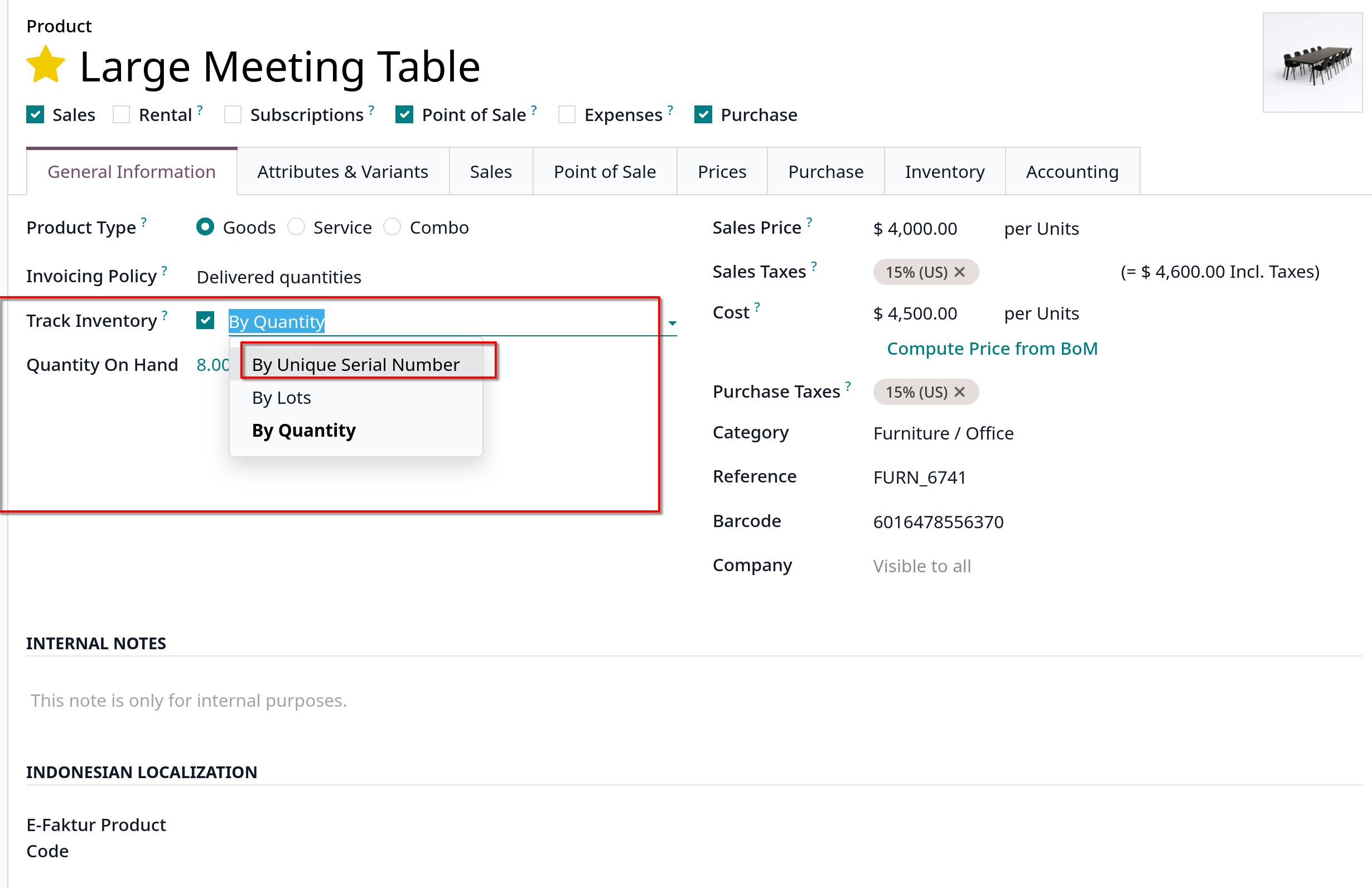 pos products tracking
