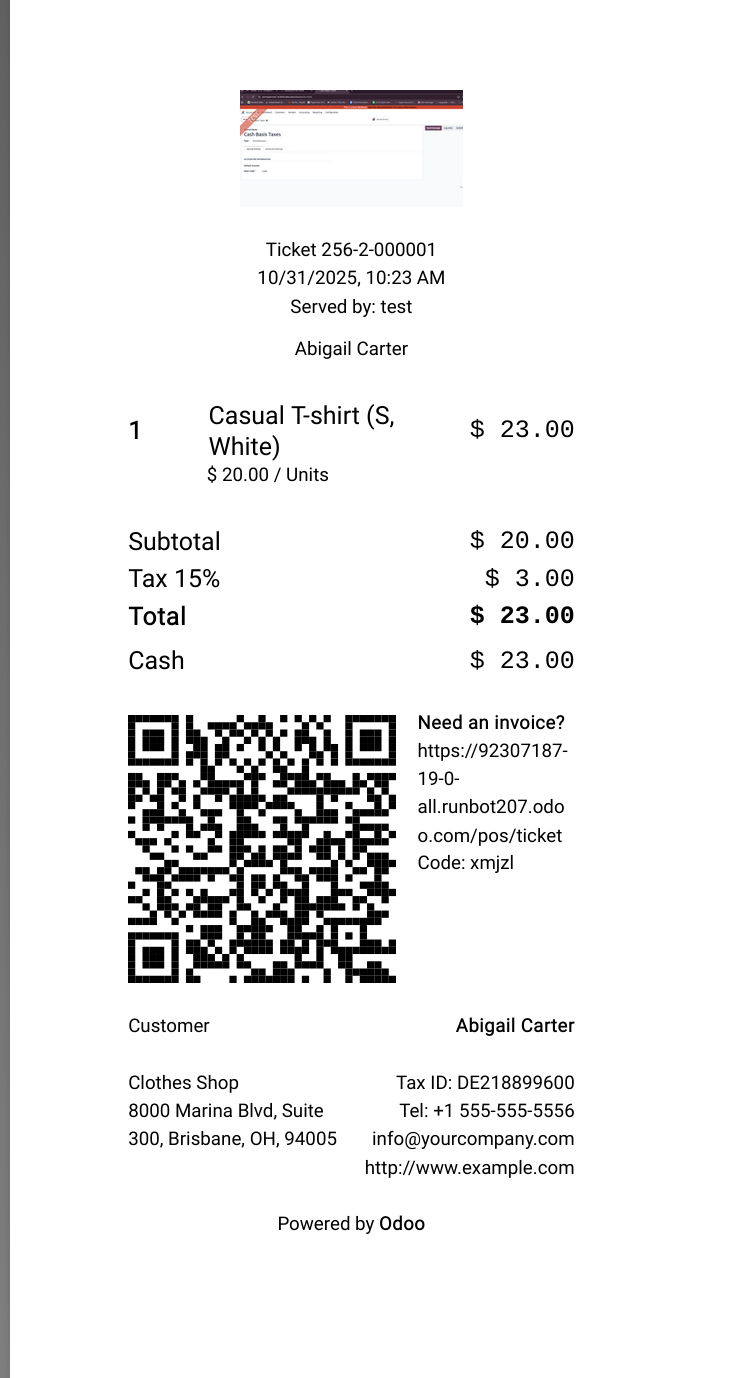 pos receipts auto printing