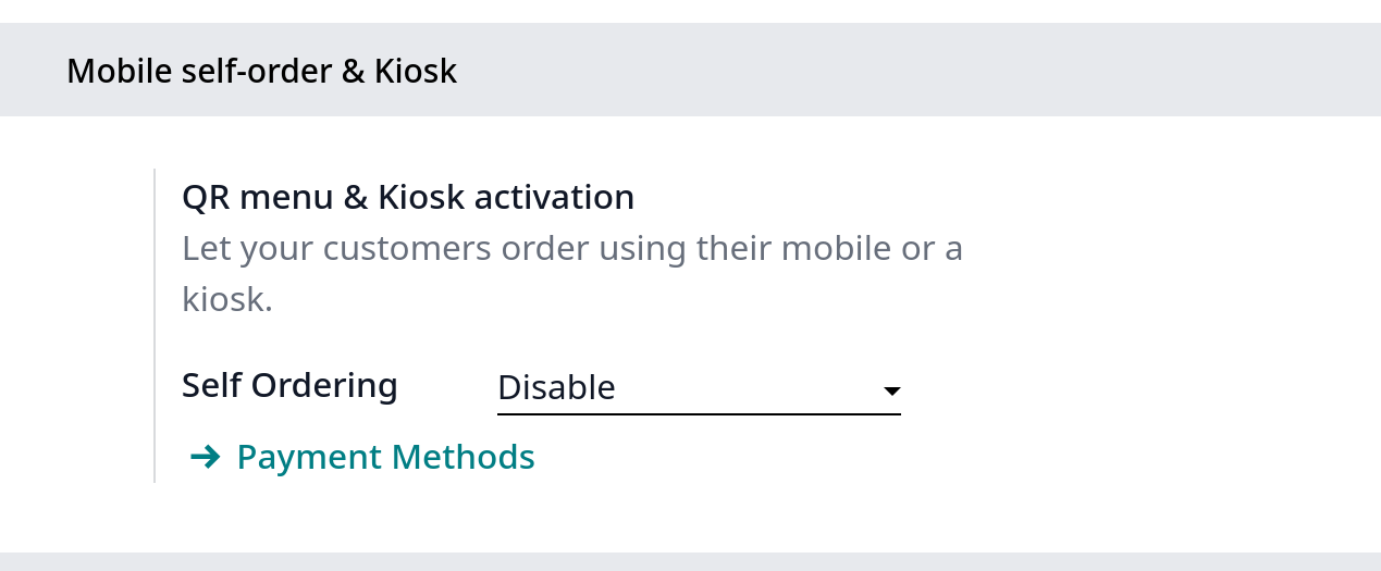 pos self ordering configuration
