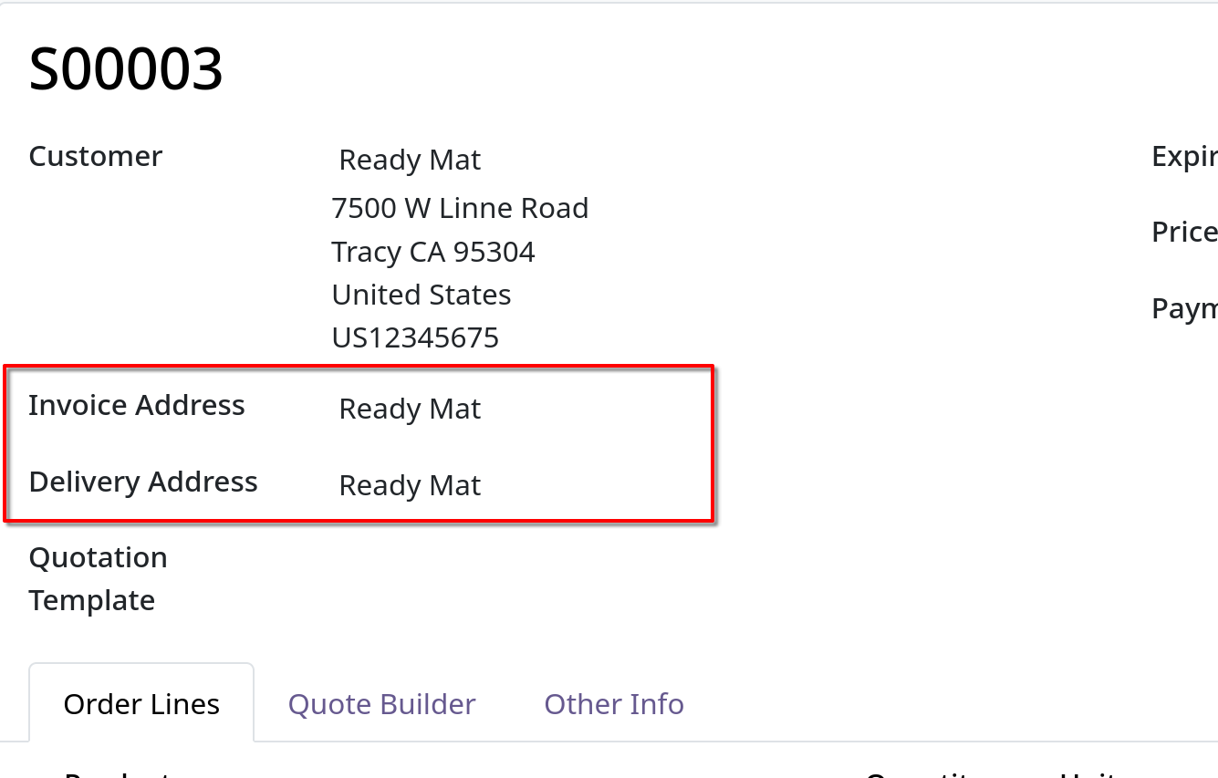 quotation addresses
