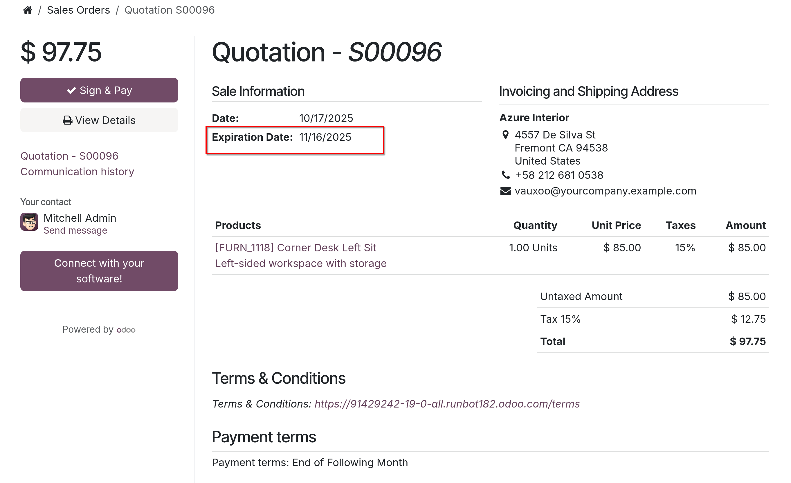 quotation expiration