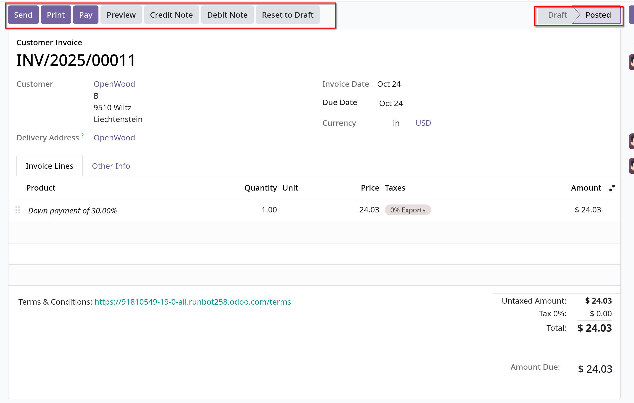 sales create invoice confirm