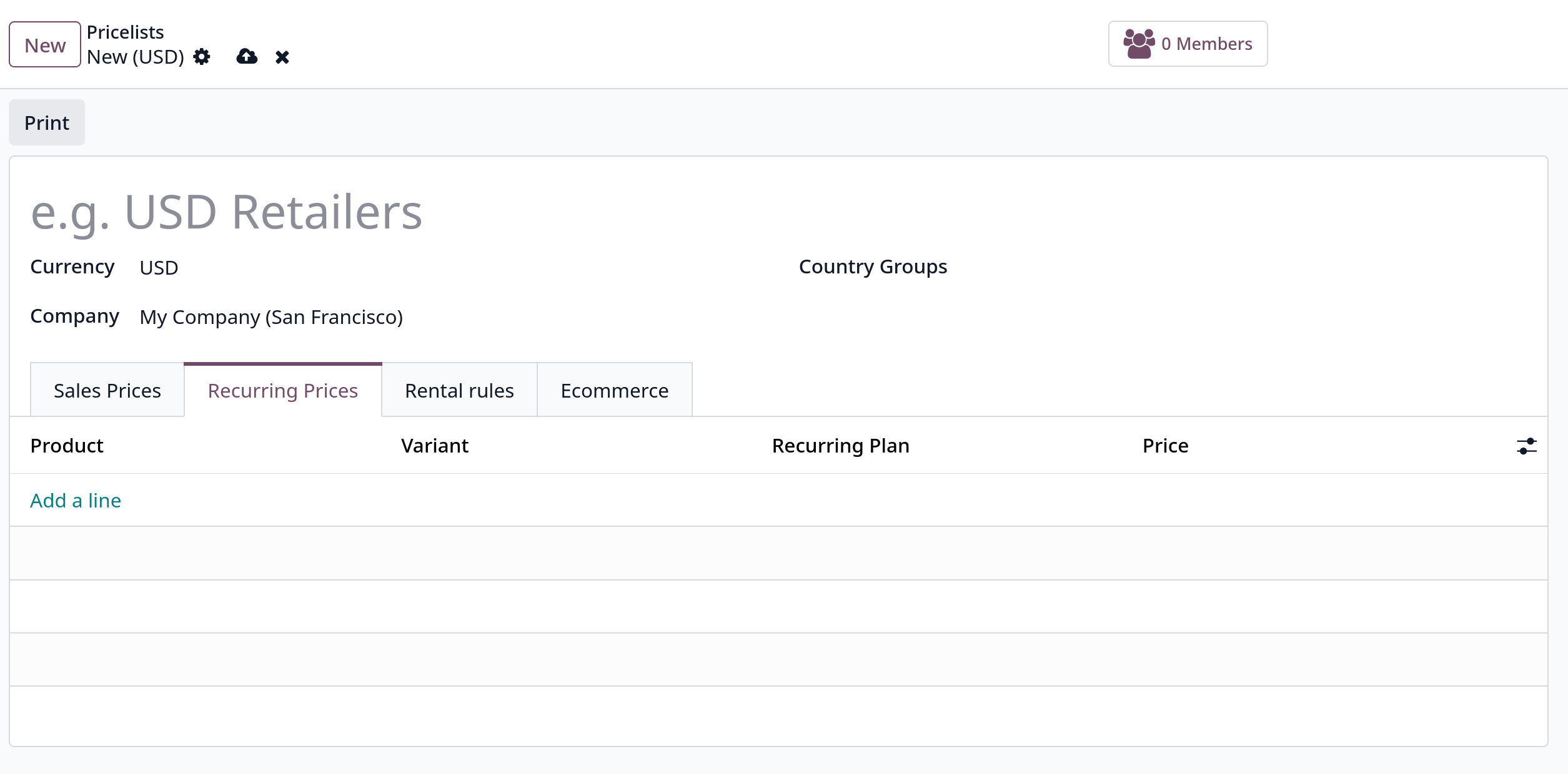 sales recurring pricing